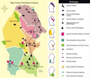 Mapa de Coahuila con municipios Estado de Coahuila México Mapas top