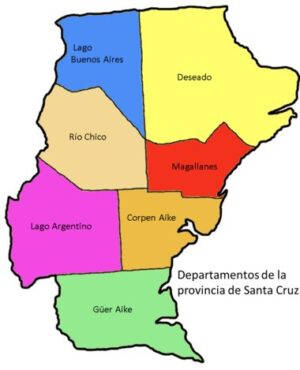 Bien Mapa De Santa Cruz Provincia Departamentos Tur Stico