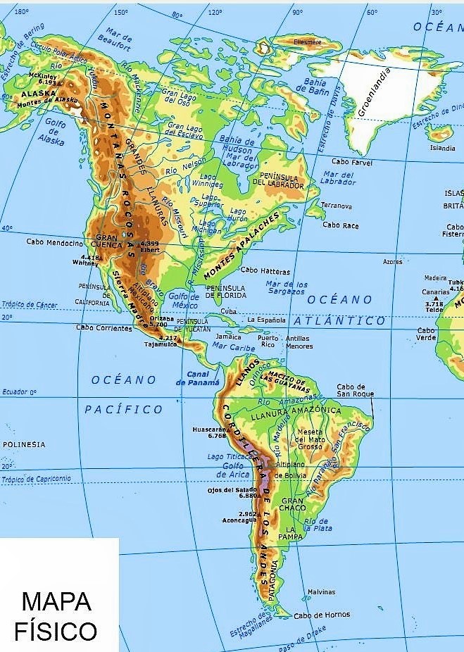 Mapa De América Mapa De Paises Y Capitales De América Descargar E Imprimir Mapas 8145