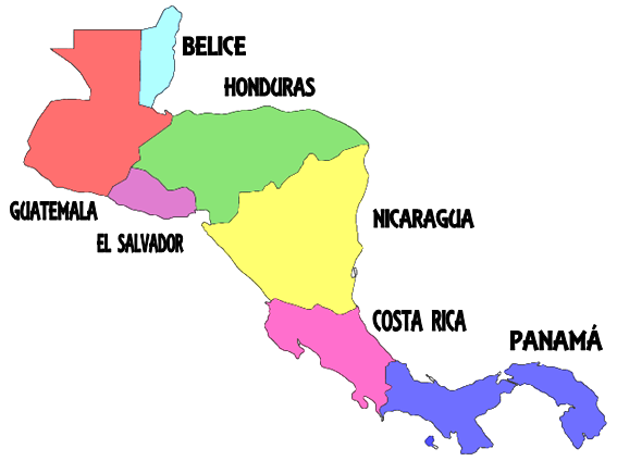 Mapa De Am Rica Central Paises Y Capitales De Centroam Rica
