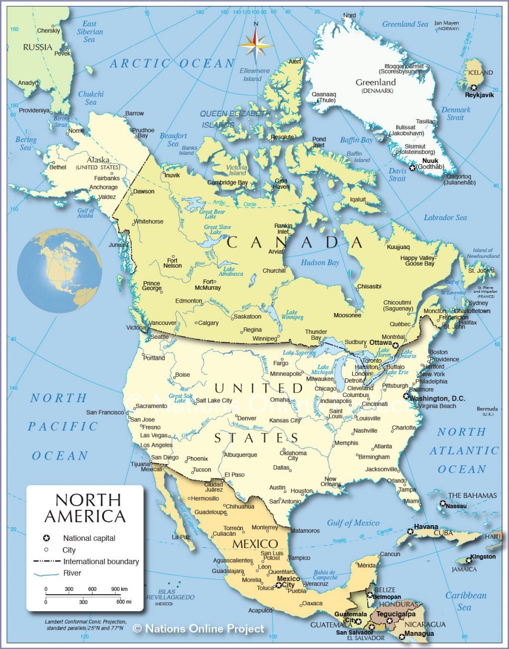 Mapa Politico America Del Norte Paises Y Capitales Imagui Images And ...