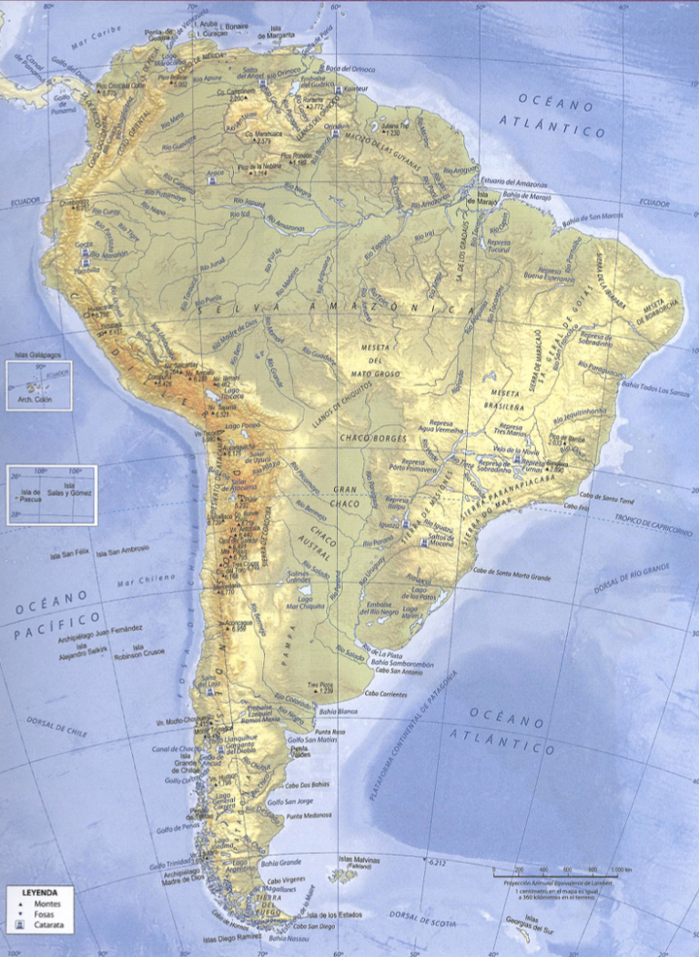 Mapa De América Del Sur Paises Y Capitales De Sudamérica Descargar 9562