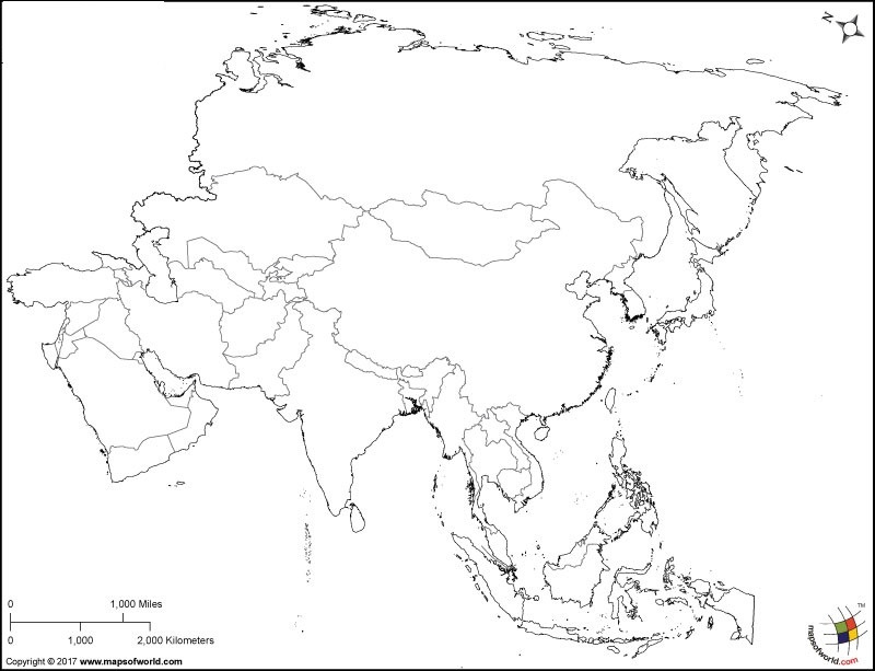 Mapa De De Asia Físico Político Y Mudo Descargar E Imprimir Mapas 7785