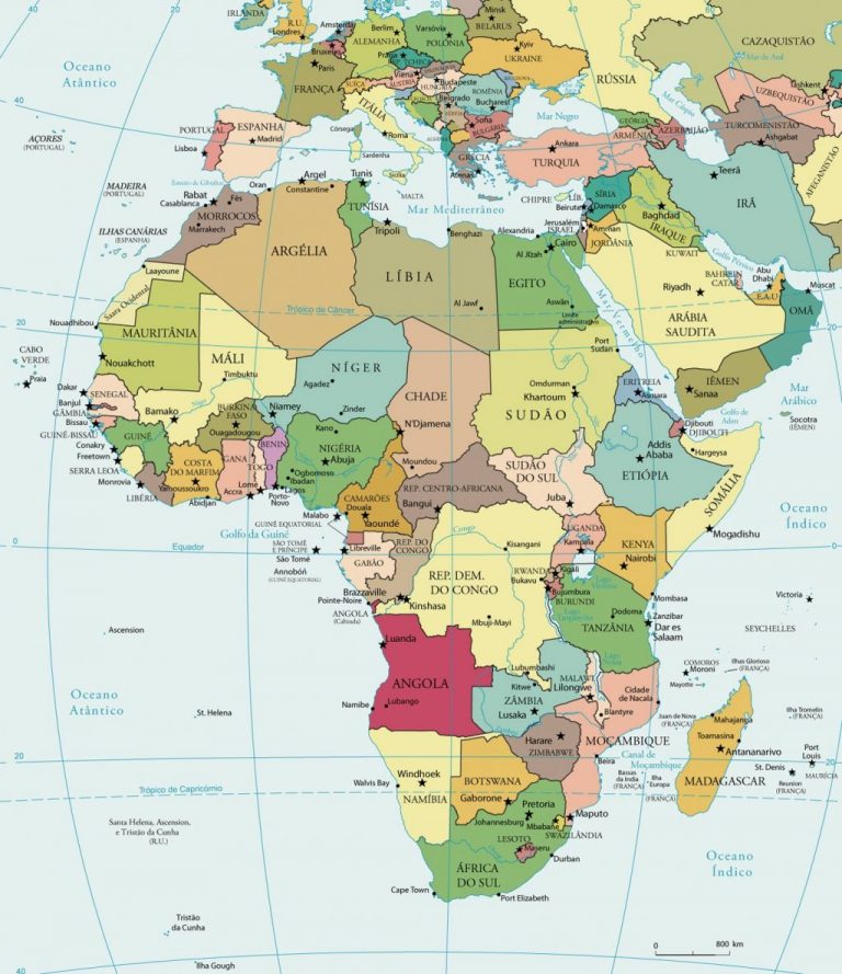 Mapa De Africa Político Físico Y Mudo Descargar E Imprimir Mapas 9124