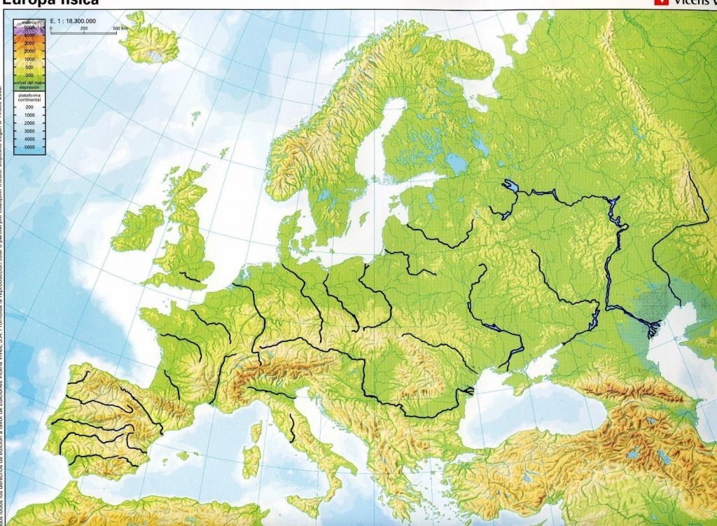 Mapa Fisico Mudo De Europa Mapa De Rios Y Montanas De Europa Images