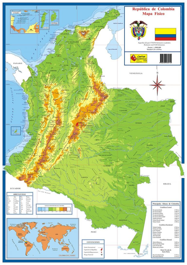 Mapa De Colombia Con Departamentos Y Capitales Descargar E Imprimir Mapas