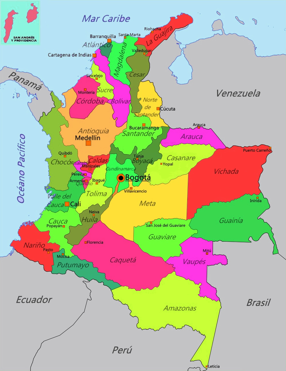 Mapa Politico De Colombia Con Capitales Hot Sex Picture 8523