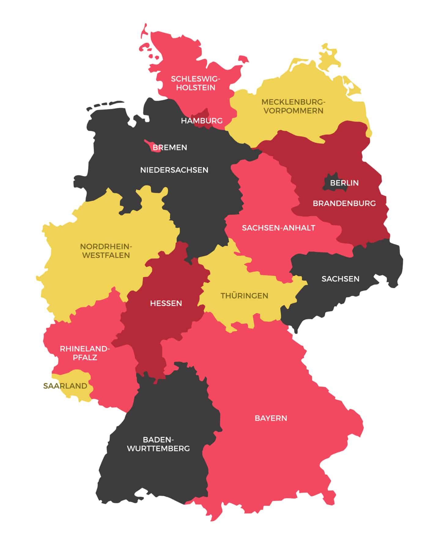 Mapa De Alemania Con Regiones Y Ciudades Mapas De Alemania Para