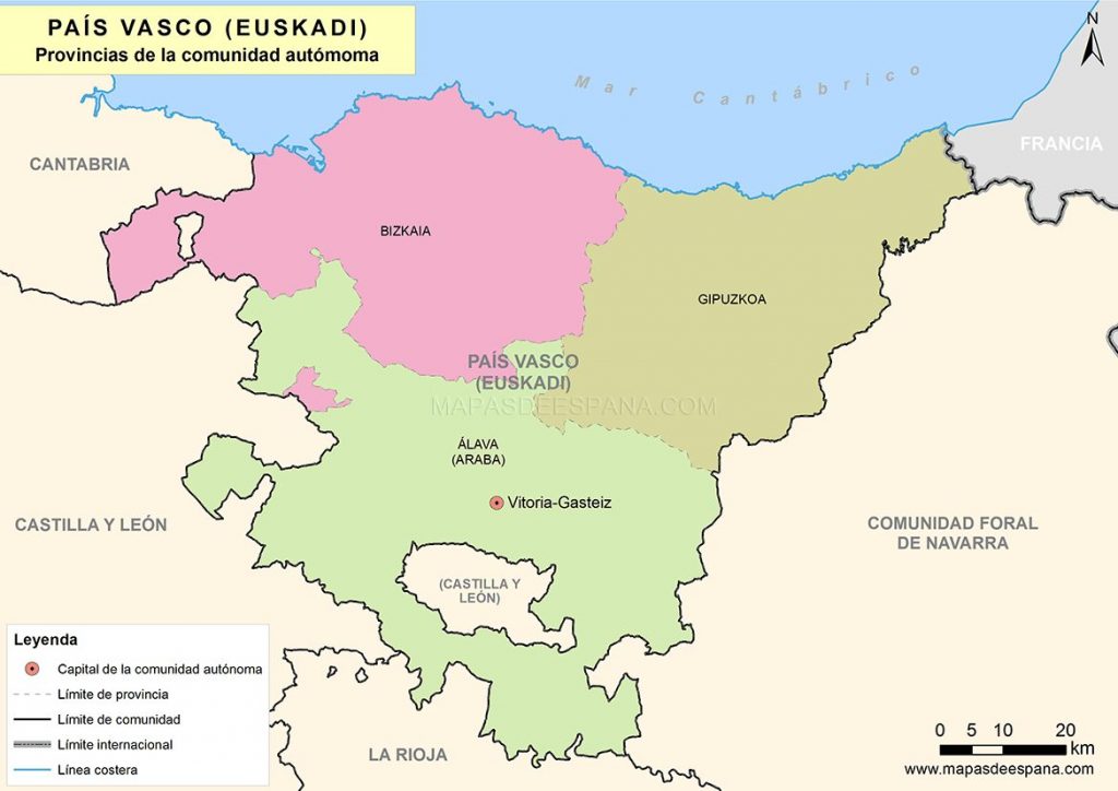 Personalmente Temerario Al Borde Mapa Geografico Del Pais Vasco
