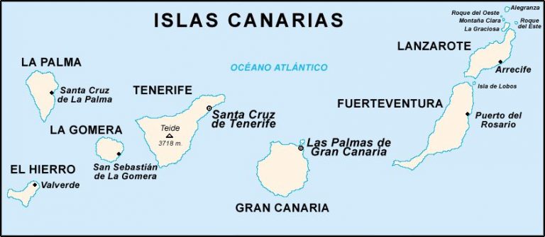 Mapa De Canarias Provincias Municipios Turístico Y Carreteras De 2654
