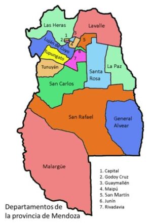 Mapa de Mendoza | Provincia, Departamentos, Turístico | Descargar e ...