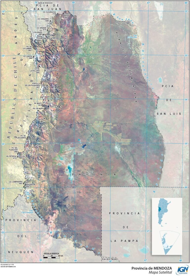 Mapa De Mendoza Provincia Departamentos Turístico Descargar E Imprimir Mapas 