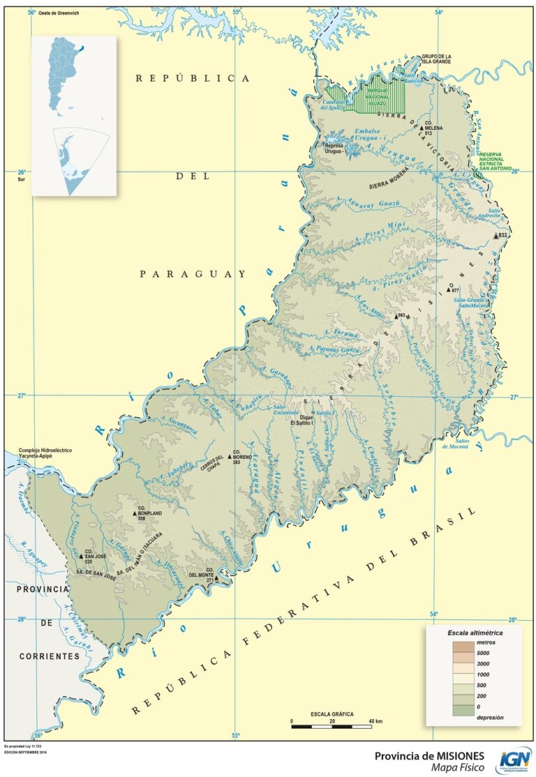 Mapa De Misiones Provincia Departamentos Turístico Descargar E Imprimir Mapa 7651